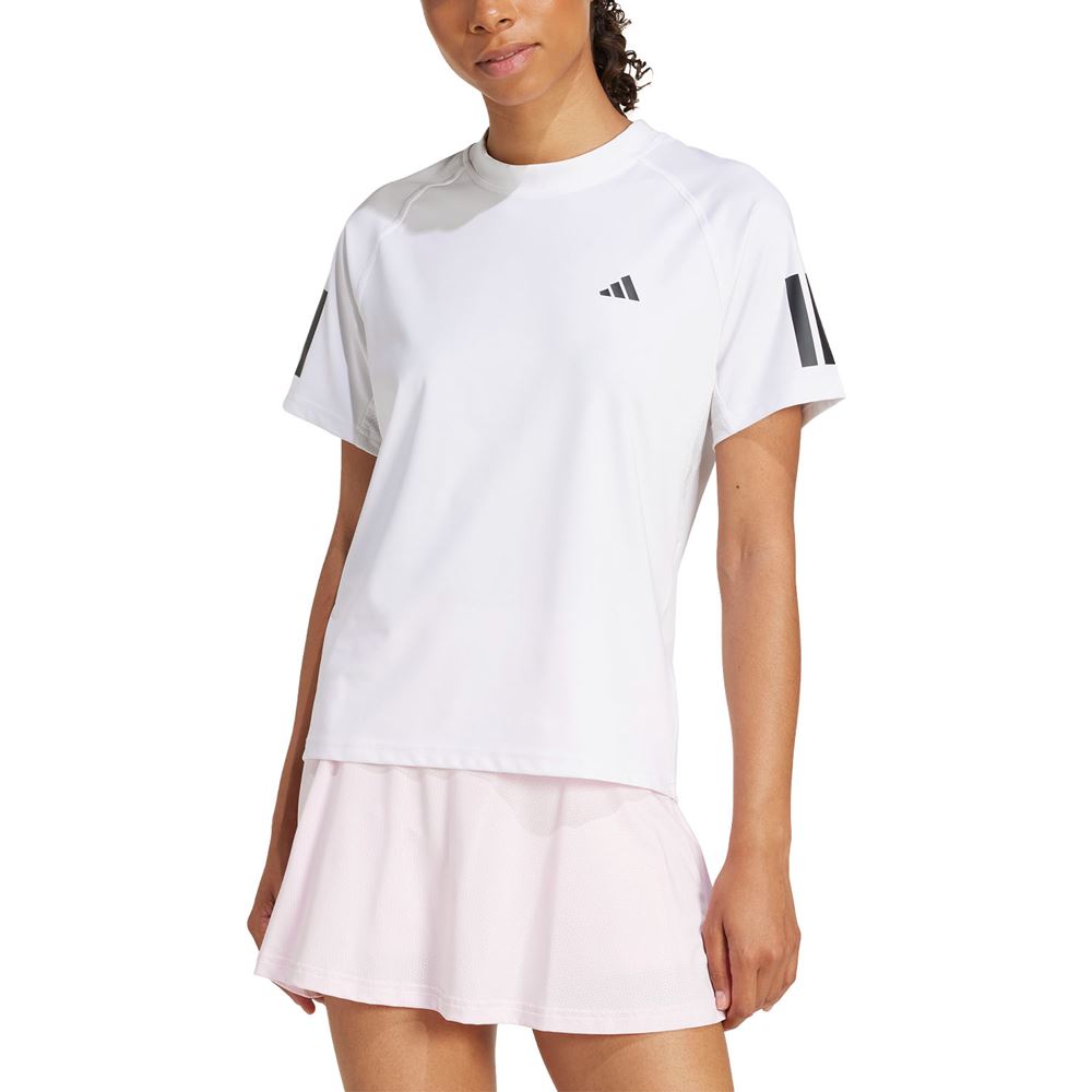 Läs mer om Adidas Club 3-Stripe Tee, Padel- och tennis T-shirt dam