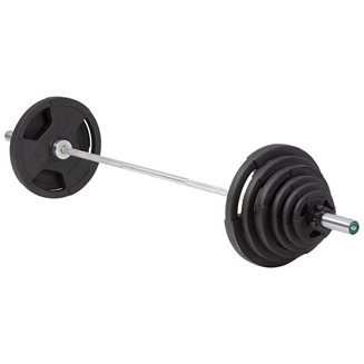 Master Fitness Vektstangsett 135 kg Deluxe, Vektstangsett gummibelagt