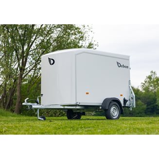 Debon C255 - vita plywoodväggar, Skåpsläp