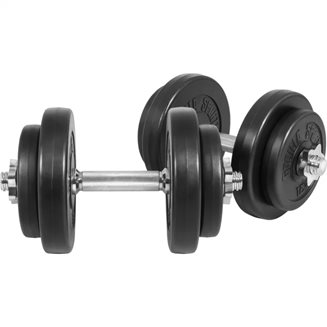Gorilla Sports Dumbbells BASIC Cement - 2x10 kg, Manualsett