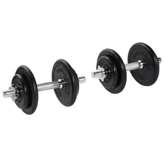 Gorilla Sports Håndvægte GUMMI Støbejern - 2x10kg