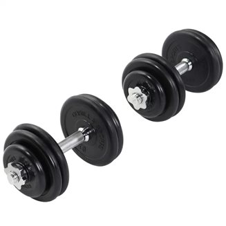 Gorilla Sports Hantlar GUMMI Gjutjärn - 2x15kg