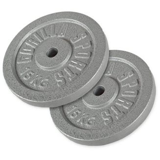 Gorilla Sports Vægtskiver JERN Sølv - 2x15kg