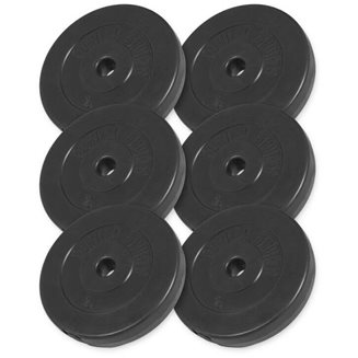 Gorilla Sports Viktskivor BASIC Cement - 6x5kg, Viktpaket plast