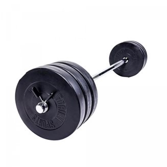 Gorilla Sports Vektstangpakke Basic - 38 kg, Vektstangsett plast