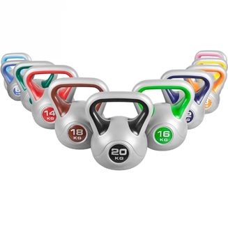 Gorilla Sports Kettlebell Fitness-paket - 113kg(2-20kg), Paket Kettlebell