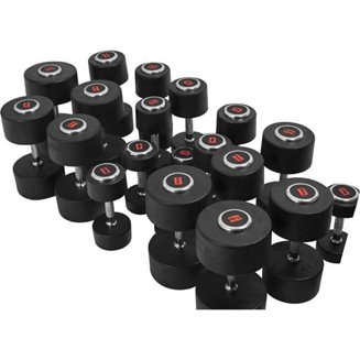 Gorilla Sports Dumbbells PREMIUM gummi, Gummimanualer