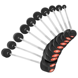 Gorilla Sports Kiinteä Barbells PRO -kumi