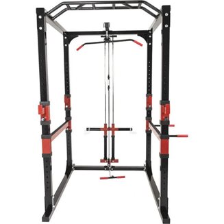 Gorilla Sports Power Rack Cage - Blekkkabelstasjon, Power rack