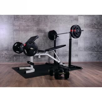 Gorilla Sports Multibenk med vektstangstativ - 100kg, Pakke Stativer & Benker