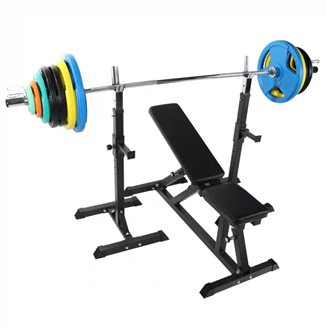 Gorilla Sports Gympakke TRIGRIP 50/51 mm - 120 kg, Pakke Stativer & Benker