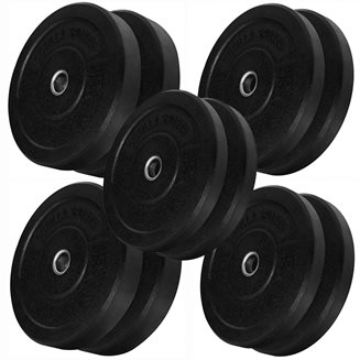 Gorilla Sports Bumper Plates HiTemp Pakke 51 mm 5 kg (Par), Vektplater Bumper