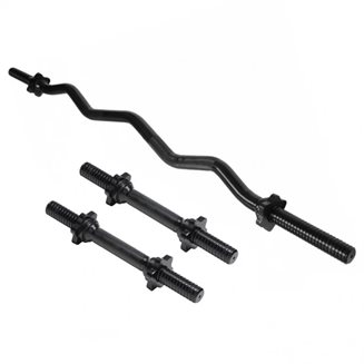 Gorilla Sports Curl Bar Pakke Dumbbell Bars - Star Lock Spring Lock, Curlstang