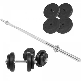 Gorilla Sports Barbell Manualer Basic - 60 kg, Vektstangsett plast