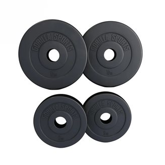 Gorilla Sports BASIC Cement 51mm - 2x10kg 2x5kg, Viktskivor plast