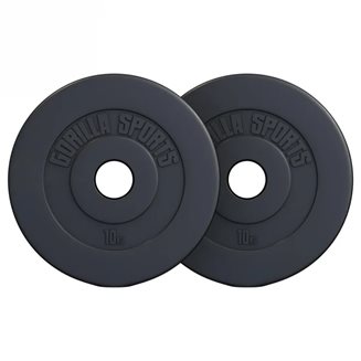 Gorilla Sports BASIC Cement 51mm - 2 x 10 kg, Viktskivor plast
