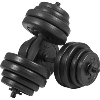 Gorilla Sports Hantlar BLACK Cement - 2x15 kg