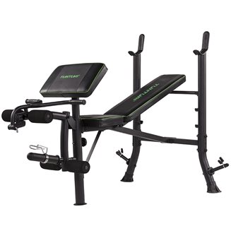 Tunturi Fitness Compact Width Weight Bench WB40, Treningsbenk med skivestangstativ