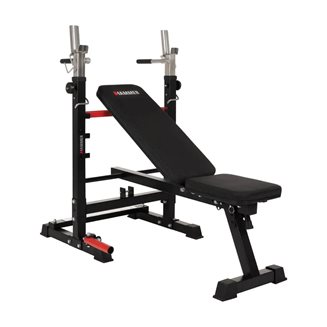 Finnlo Folding Bench And Barbell Rack Force 4.0, Treningsbenk med skivestangstativ