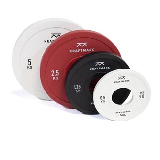 Kraftmark Internationella 50 mm Change Plates, Viktskivor gummerade