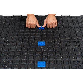 Stockz Fitness Tile Connectorkoner Blå Plast, Gymgolv