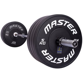 Master Fitness 120 kg Bumperpakke, Vektstangsett bumper