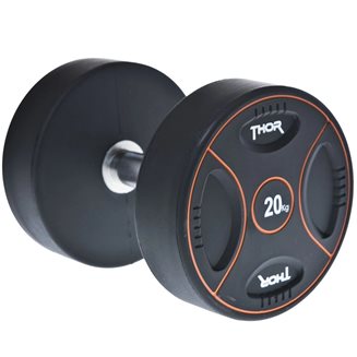 Thor Fitness Svarta Pu, Hantlar Gummi
