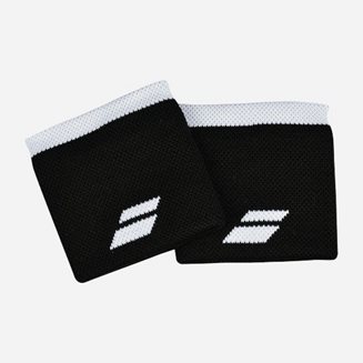 Babolat Wristband/Svettebånd Logo Black, Wristband/Svettebånd