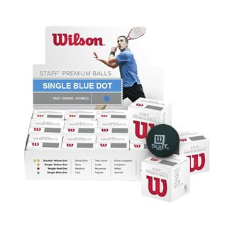 Wilson Staff Squash Ball Blue Dot, Squashbollar
