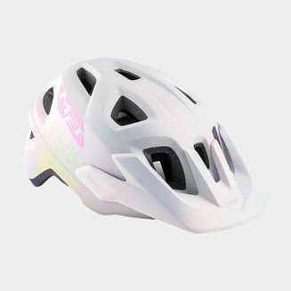 Met Eldar Iridescent White Texture/Matt, Cykelhjälm