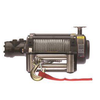 Warrior Winches NH 10,000lb Hydraulisk Vinsch, Stålvajersk Vinsch, Stålvajer