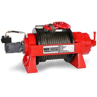 Warrior Winches JR 13,000kg Industriell Hydraulisk Vinsch Stålvajer