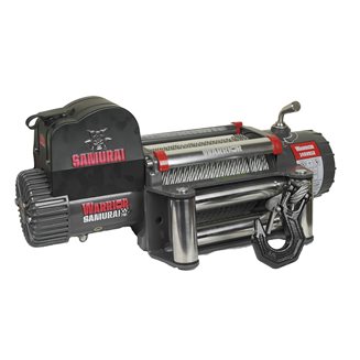 Warrior Winches Samurai 14500lb Premium Vinsch, 12V stålium Vinsch, 12V stålvajer