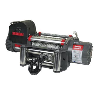 Warrior Winches Samurai 9500lb Premium Vinsch, 12V stålvum Vinsch, 12V stålvajer