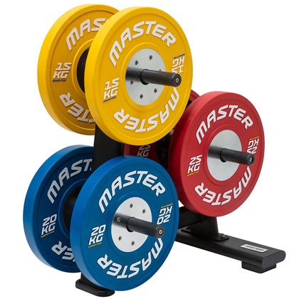 Master Fitness Vekt tre 50 mm - 6 pinner, Stativ Vektskiver