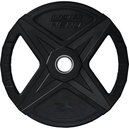 Master Fitness Nero Rubber Plate
