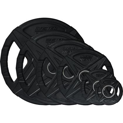 Master Fitness Nero Rubber Plate