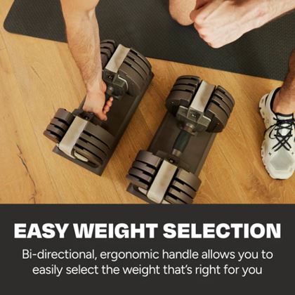 CENTR 5-50 lbs Adjustable Dumbbell - Beige, 2x22,7 kg (Par), Justerbara Hantlar