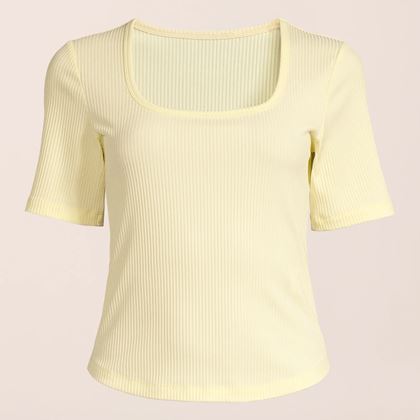 Casall Scoop Rib, Padel- og tennis T-skjorte dame