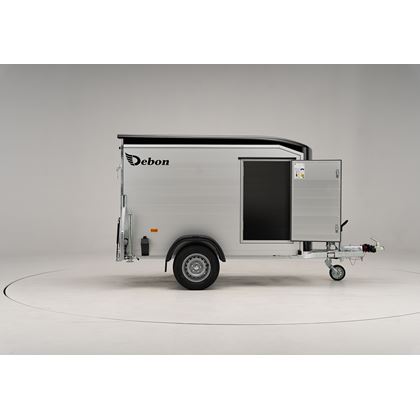 Debon C255 SF - grå plywoodväggar, Skåpsläp obromsad