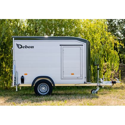 Debon C255 SF - grå plywoodväggar, Skåpsläp obromsad