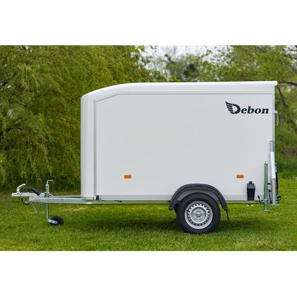Debon C255 - vita plywoodväggar, Skåpsläp