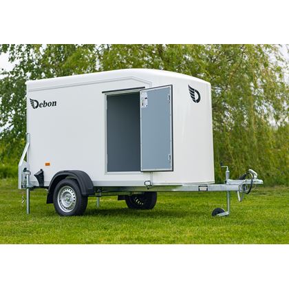Debon C255 - vita plywoodväggar, Skåpsläp
