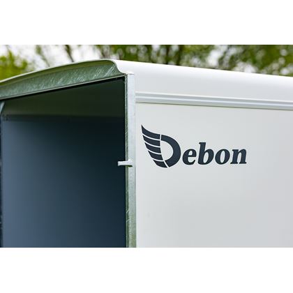 Debon C255 - vita plywoodväggar, Skåpsläp