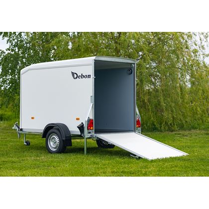 Debon C255 - vita plywoodväggar, Skåpsläp
