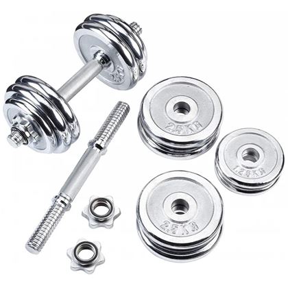 Gorilla Sports Hantlar CHROME Gjutjärn - 2x15kg