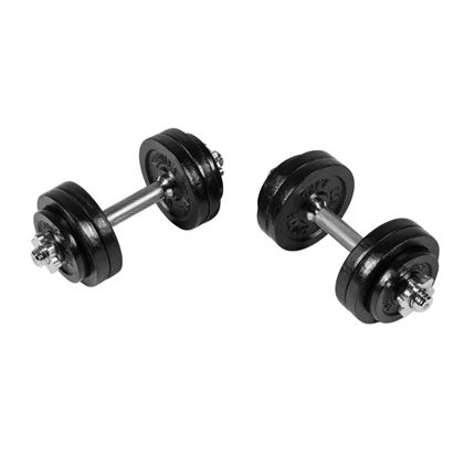 Gorilla Sports Hantlar IRON Black Gjutjärn - 2x15kg