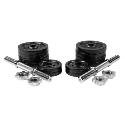 Gorilla Sports Hantlar IRON Black Gjutjärn - 2x15kg