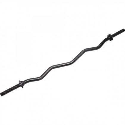 Gorilla Sports Curlstång BLACK 120 cm Stjärnlås - 30 mm