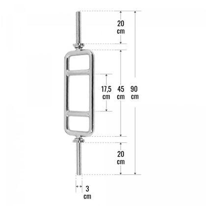 Gorilla Sports Triceps Bar Parallell Star Lock - 30mm, Tricepsstang